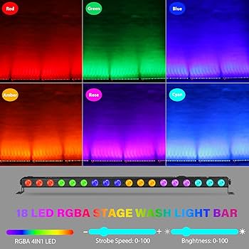 reas1:read1セット Amazon.com: ENDYSHOW LED Stage Wash Light Bar,18LEDs RGBA 4